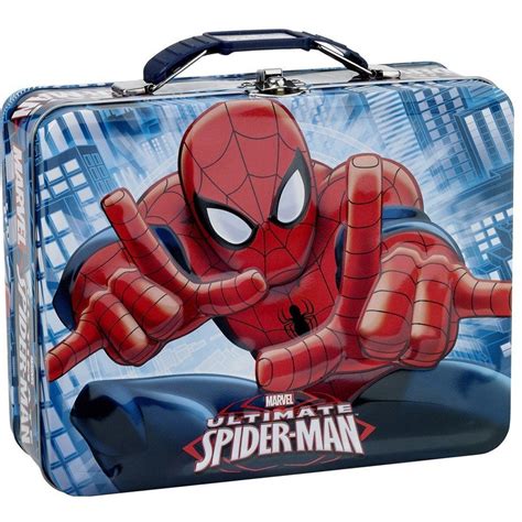 spiderman metal tin lunch box amazon|spider man packed lunch box.